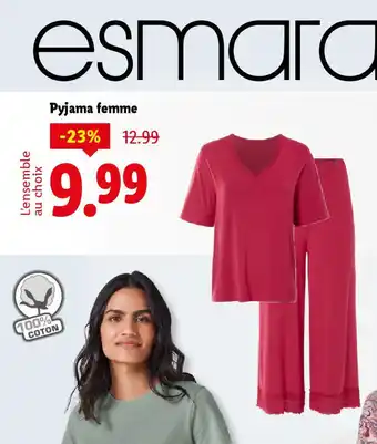 Lidl Esmara Pyjama femme offre