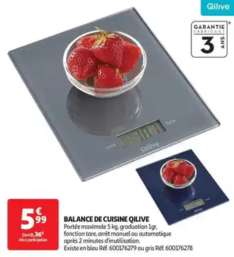 Auchan Supermarché Balance de cuisine qilive offre