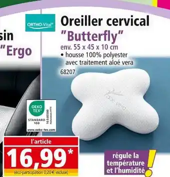 Norma Ortho vital Oreiller cervical ”butterfly” offre