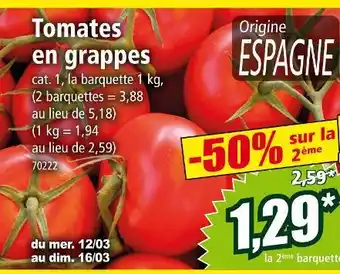 Norma Tomates en grappes offre