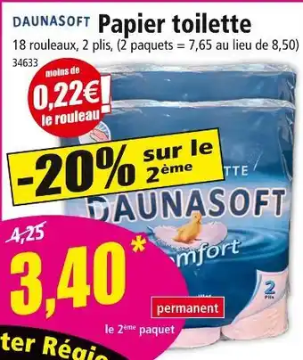 Norma DAUNASOFT Papier toilette offre