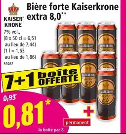 Norma KAISER KRONE Bière forte extra 8,0 offre