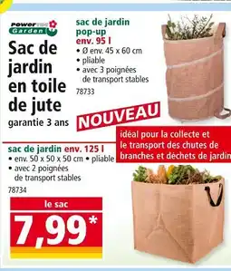 Norma Sac de jardin en toile de jute offre