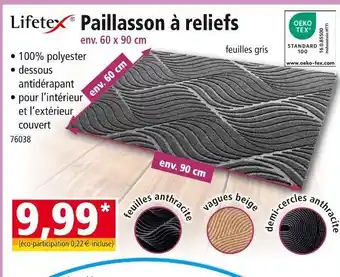 Norma LIFETEX Paillasson à reliefs offre