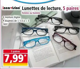 Norma INCA VISION Lunettes de lecture, 5 paires offre