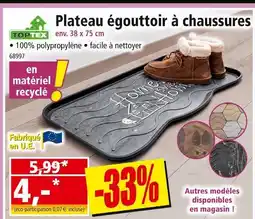 Norma TOPTEX Plateau égouttoir à chaussures offre