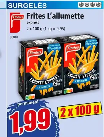 Norma FINDUS Frites l'allumette offre