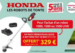 Rural Master Honda les robots de tonte offre