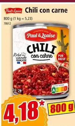 Norma Paul & Louise Chili con carne offre