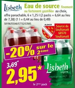 Norma LISBETH Eau de source offre