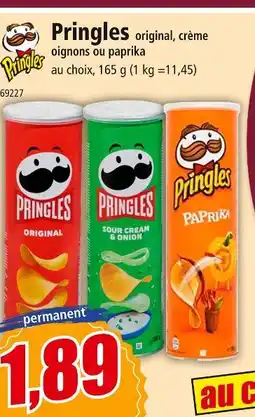 Norma PRIANGLES Pringles original, crème oignons ou paprika offre