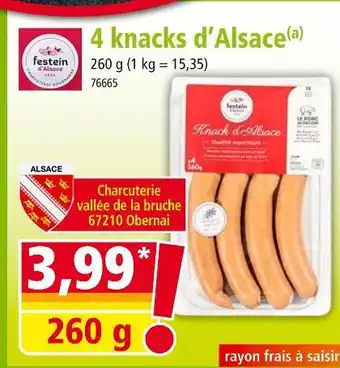 Norma FESTEIN D'ALSACE 4 knacks d'Alsace offre