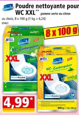 Norma SAUBERMAX Poudre nettoyante pour wc xxl offre