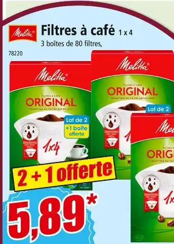 Norma MELITTA Filtres à café 1 x 4 offre