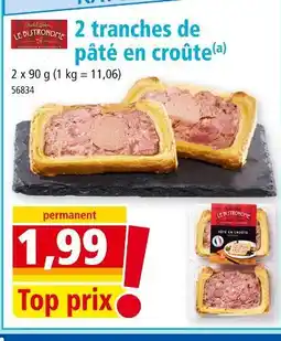 Norma Le Distronome 2 tranches de pâté en croûte offre