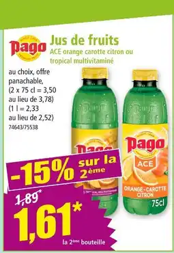 Norma PAGO Jus de fruits offre