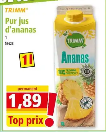 Norma TRIMM Pur jus d'ananas offre