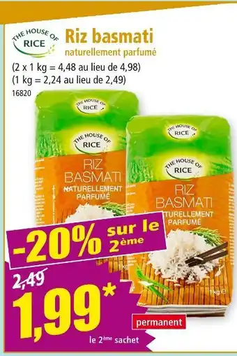 Norma THE HOUSE OF RICE Riz basmati naturellement parfumé offre