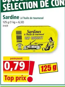 Norma CAP ROUSSET Sardine à l'huile de tournesol offre