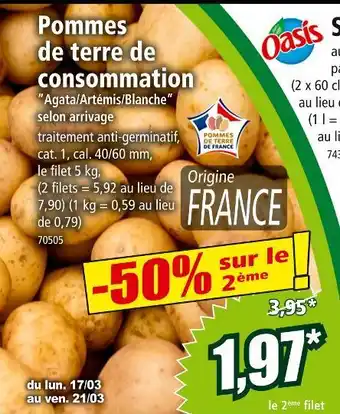 Norma Pommes de terre de consommation offre