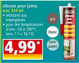 Norma KRAFT Silicone pour joints offre