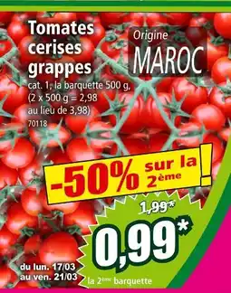 Norma Tomates cerises grappes offre