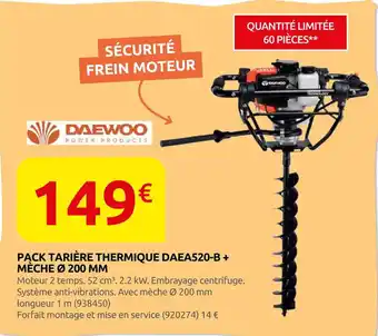 Rural Master Pack tarière thermique daea520-b + mèche ø 200 mm offre