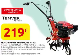 Rural Master Motobineuse thermique MT40T offre