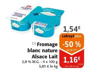 Colruyt ALSACE LAIT Fromage blanc nature offre