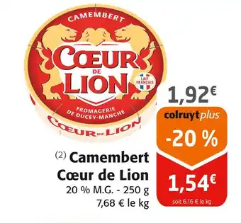 Colruyt COEUR DE LION Camembert offre