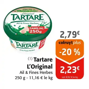 Colruyt TARTARE Tartare L'Original Ail & Fines Herbes offre