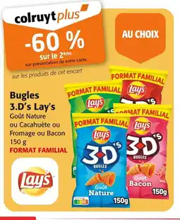 Colruyt LAY'S -60% sur le 2ème sur présentation de votre carte. sur les Bugles 3.D’s Lay's offre