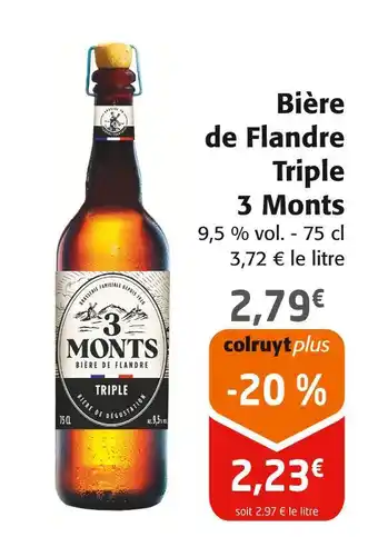 Colruyt 3 MONTS Bière de Flandre Triple offre