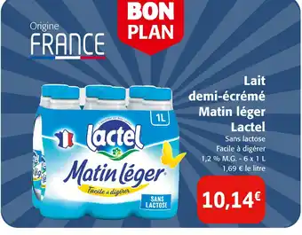 Colruyt MATIN LÉGER LACTEL Lait demi-écrémé offre