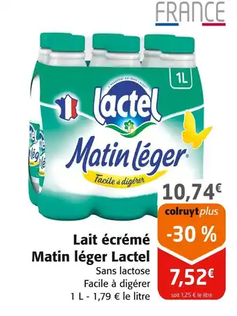 Colruyt LACTEL Lait écrémé matin léger offre