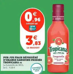 Utile Pur jus frais réfrigéré d'orange sanguine pressée tropicana offre