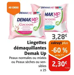 Colruyt DEMAK UP Lingettes démaquillantes offre