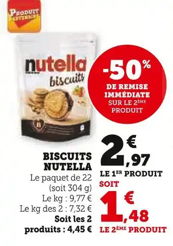 Super U Nutella Biscuits offre