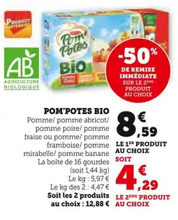 Super U Pom'Potes Pom'potes bio offre