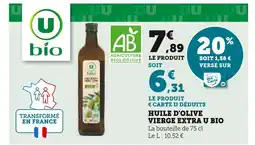 Super U U BIO Huile d'olive vierge extra offre