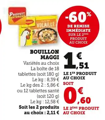 Super U Maggi Bouillon offre