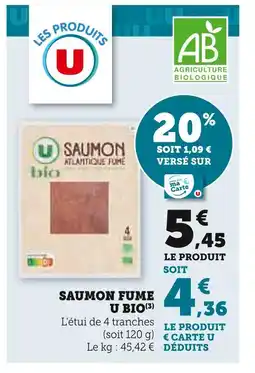 Super U U Saumon fume bio offre