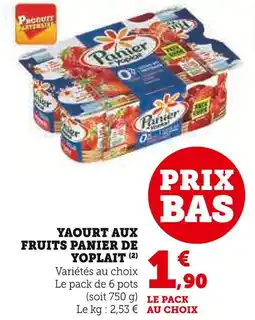 Super U PANIER DE YOPLAIT Yaourt aux fruits offre