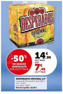 Super U Desperados original 5,9° offre