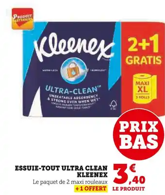 Super U Kleenex Essuie-tout Ultra Clean offre