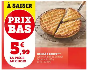 Super U Grillé 6 parts offre