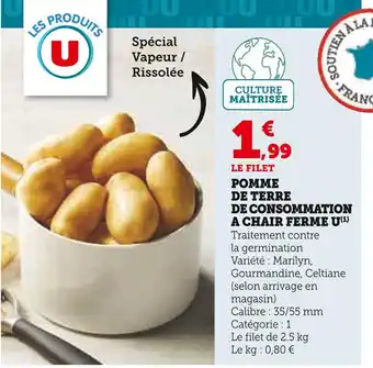 Super U U Pomme de terre de consommation à chair ferme offre