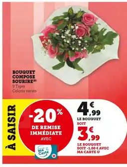 Super U Bouquet composé Sourire offre