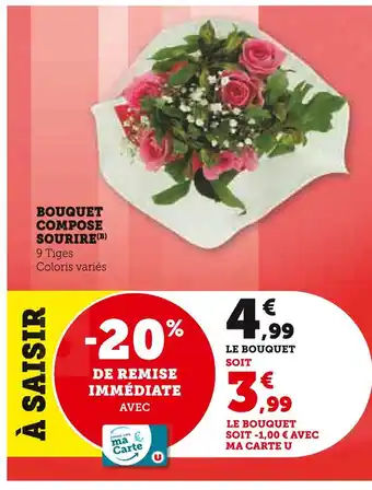 Super U Bouquet composé Sourire offre