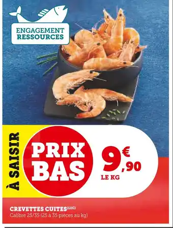 Super U Crevettes cuites offre